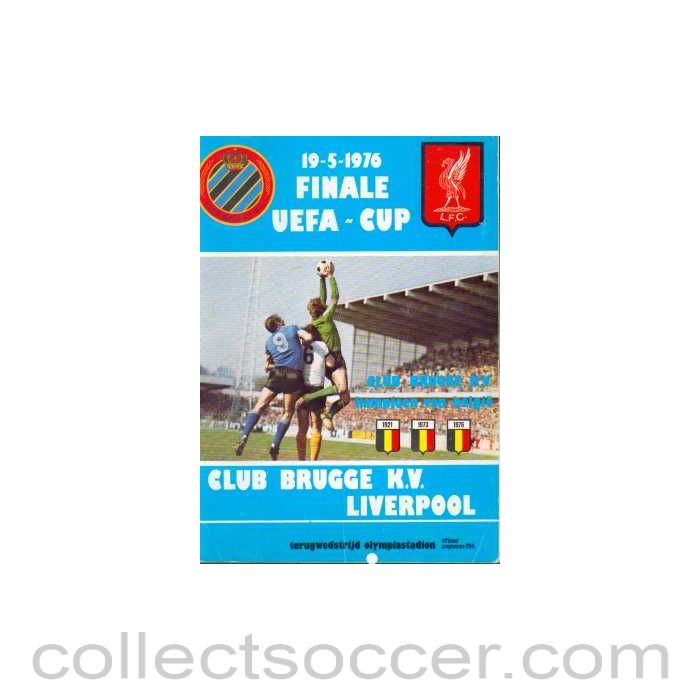 1976 UEFA Cup Final Official Programme Bruges v Liverpool