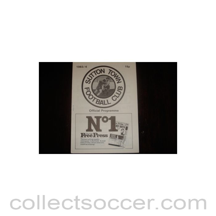 1983 - Sutton Town v Al Hilal official programme 28/08/1983, Semi-Professional International