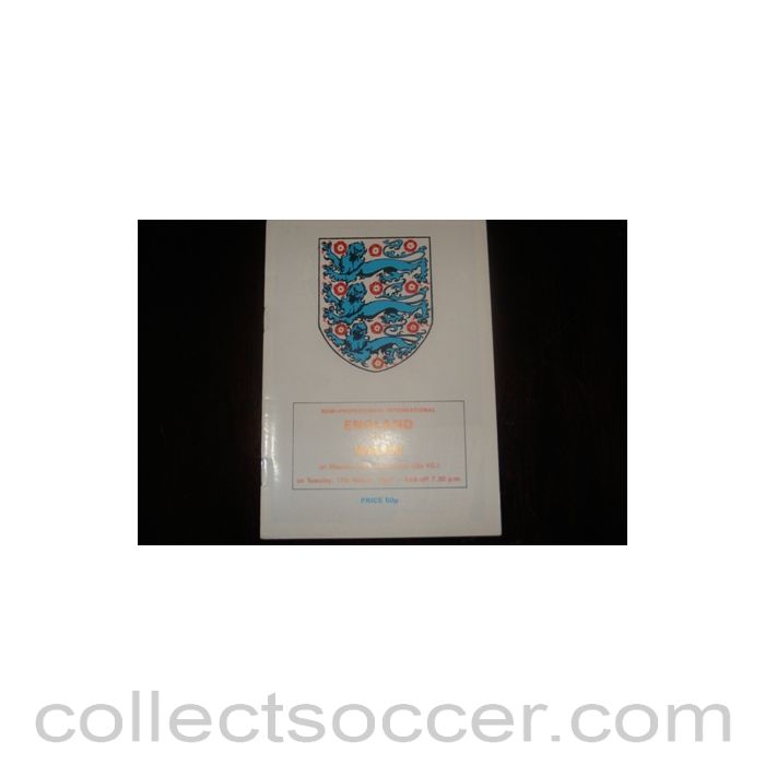 1987 - England v Wales official programme 17/03/1987 Semi-Professional