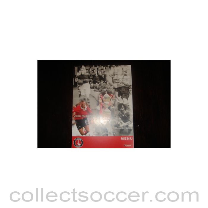 2007 - Charlton Athletic v Chelsea menu 24/02/2007