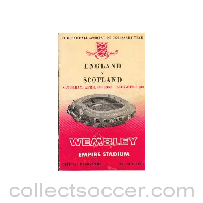 1963 England V Scotland Programme 06/04/1963