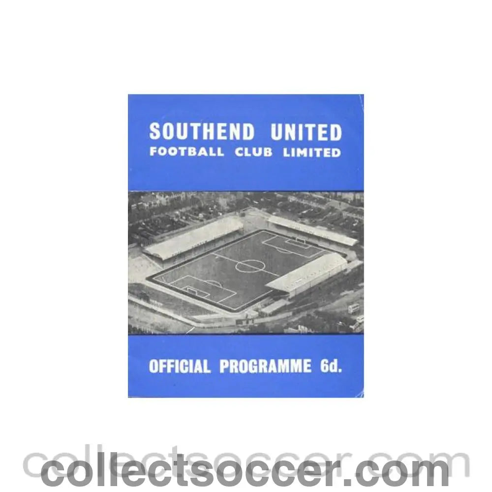 1965 - Southend United v York City official programme 13/09/1965 Football League