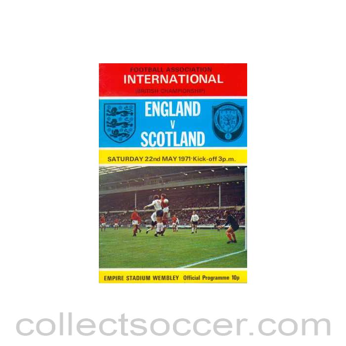 1971 England V Scotland Programme 22/05/1971