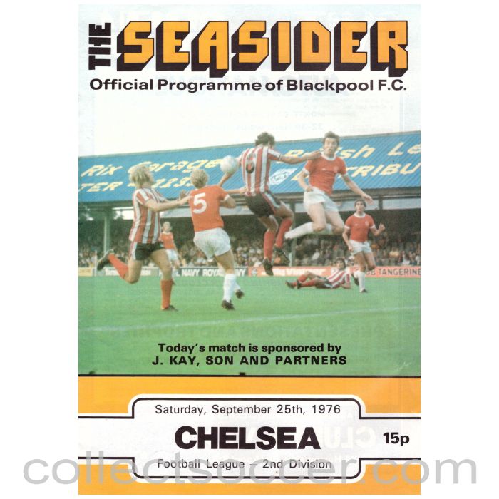 1976 Blackpool v Chelsea Football programme