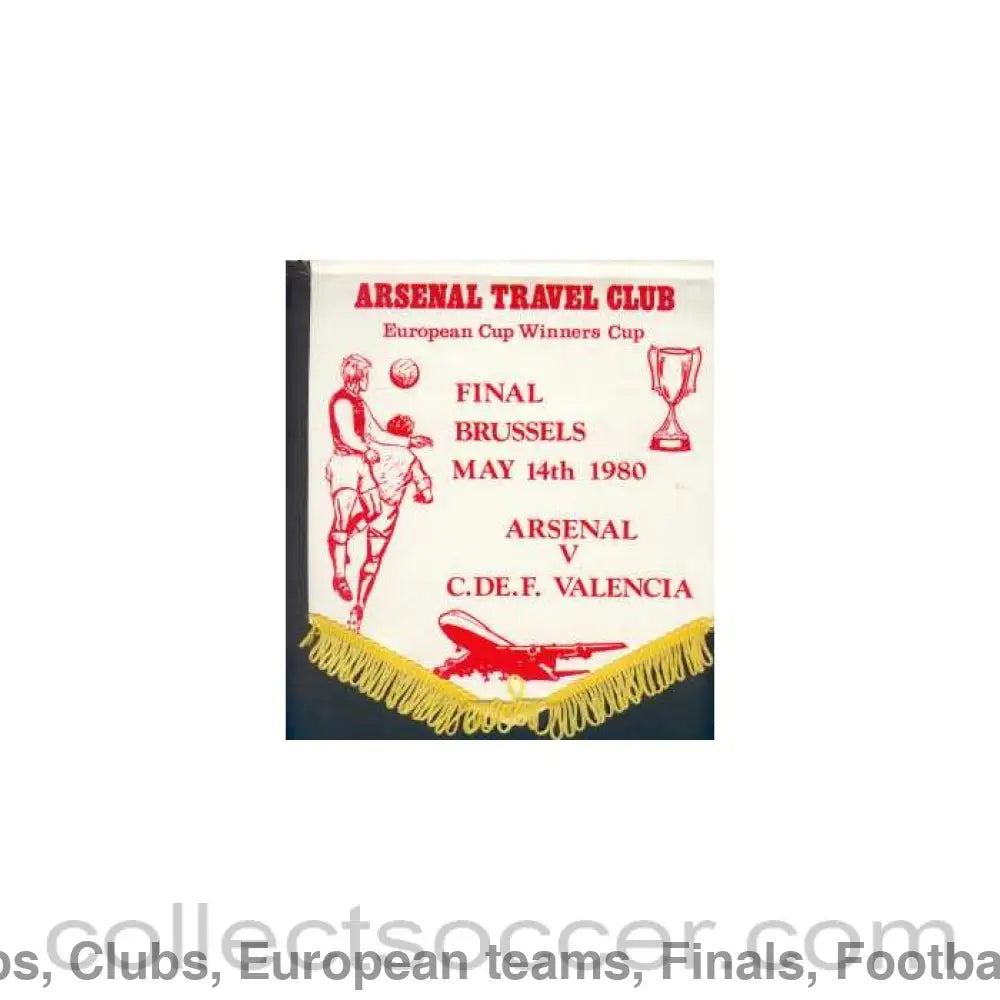 1980 CWC Final Pennant Arsenal V Valencia