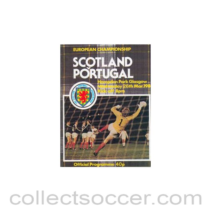 1980 Scotland V Portugal 26/03/1980