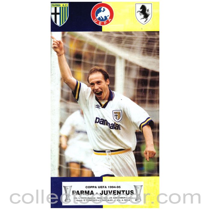 1995 UEFA Cup Final Official Programme Parma v Juventus 1st leg