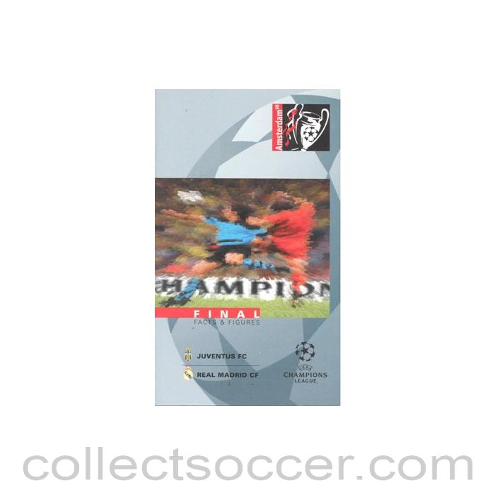 1998 Champions League Final Juventus v Real Madrid VIP Facts & Figures booklet 20/05/1998