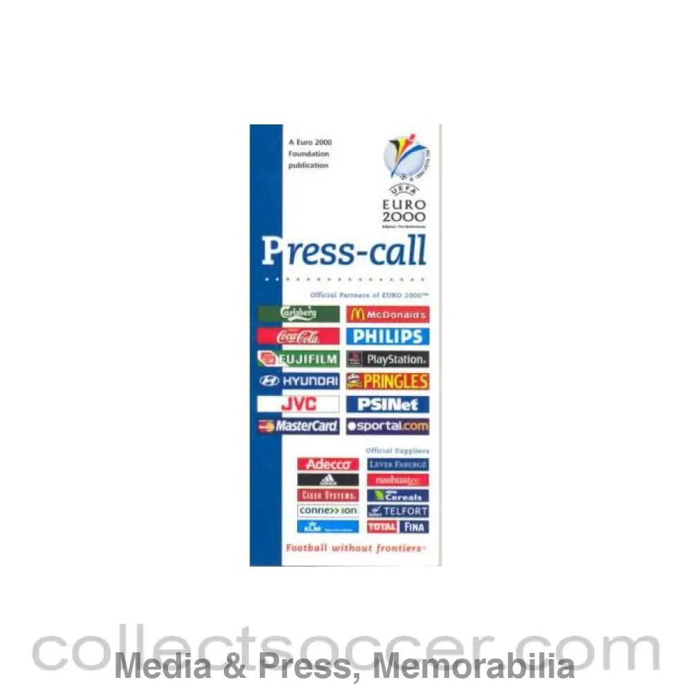 2000 - Euro 2000 Press-call card