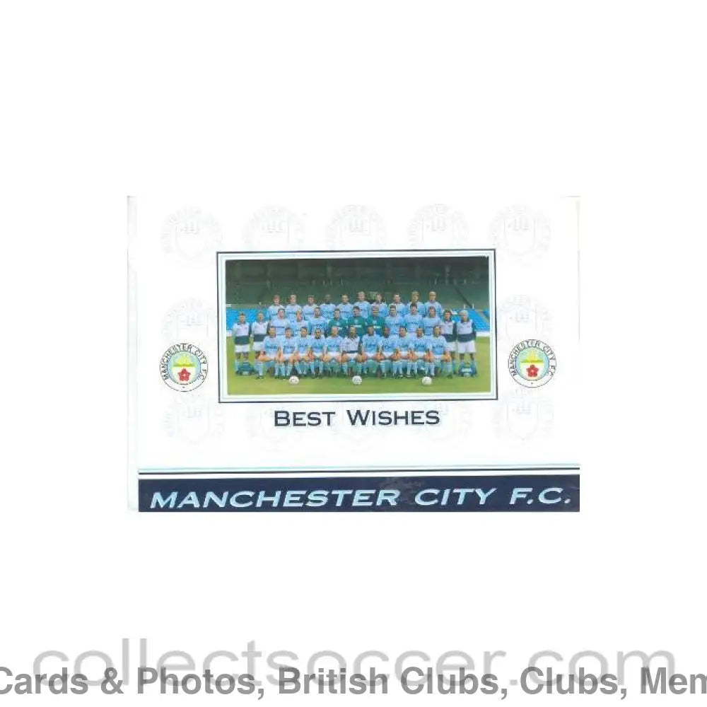 2002 - Manchester City Best Wishes Acian produced postcard of 2002