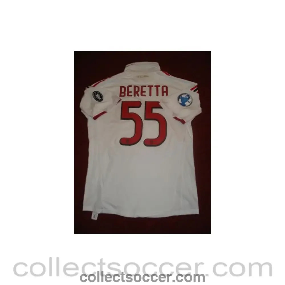 2009 - Match worn shirt of AC Milan’s Beretta No 55 during 2009 World Football Challenge