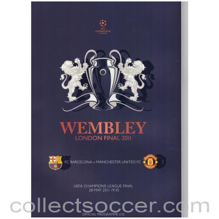 2011 Champions League Final Barcelona v Manchester United Official Programme