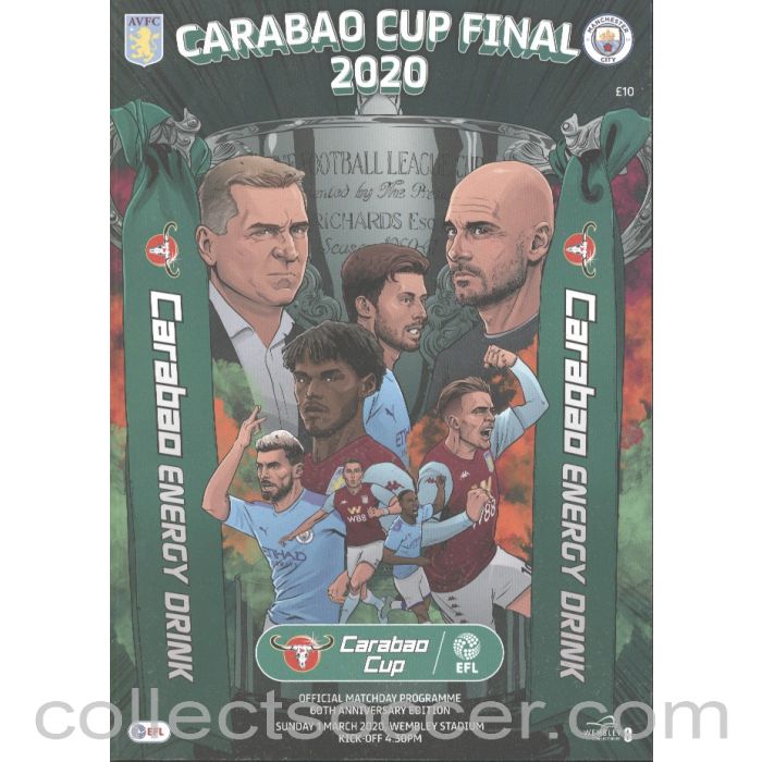 2020 Carabao Cup Final Aston Villa V Manchester City Football Programme
