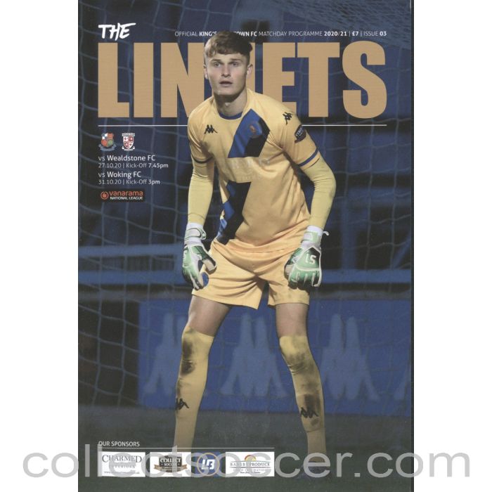 2020 - King's Lynn Town FC v Wealdstone 27/10 and Woking 31/10/20 Football Programme