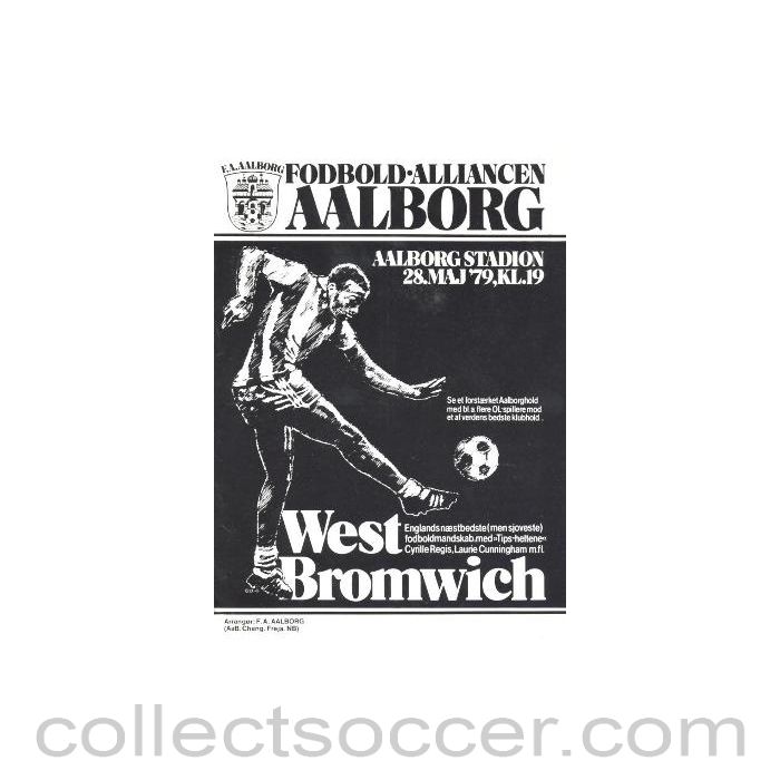 1979 - Aalborg v West Bromwich Albion official programme 28/05/1979