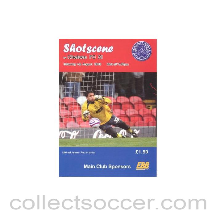 2009 - Aldershot Town vChelsea XI official programme 01/08/2009