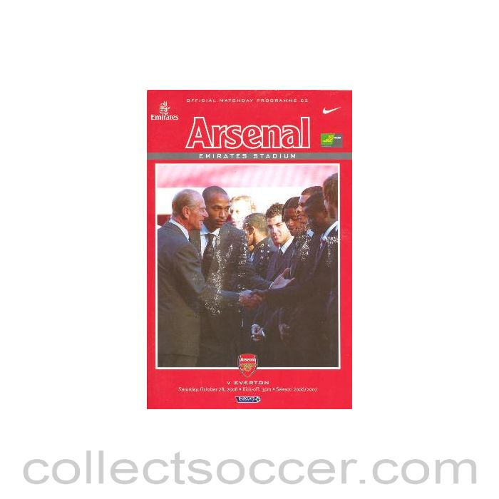 2006 - Arsenal v Everton official programme 28/10/2006