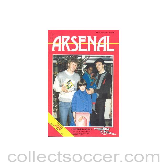 1985 - Arsenal v Hereford United official programme 08/01/1985 F.A. Cup