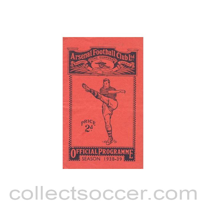 1938 - Arsenal v Portsmouth official programme 27/08/1938
