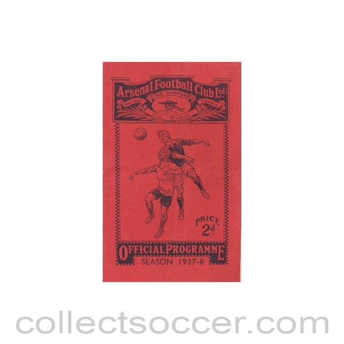 1937 - Arsenal v Preston North End official programme 11/12/1937