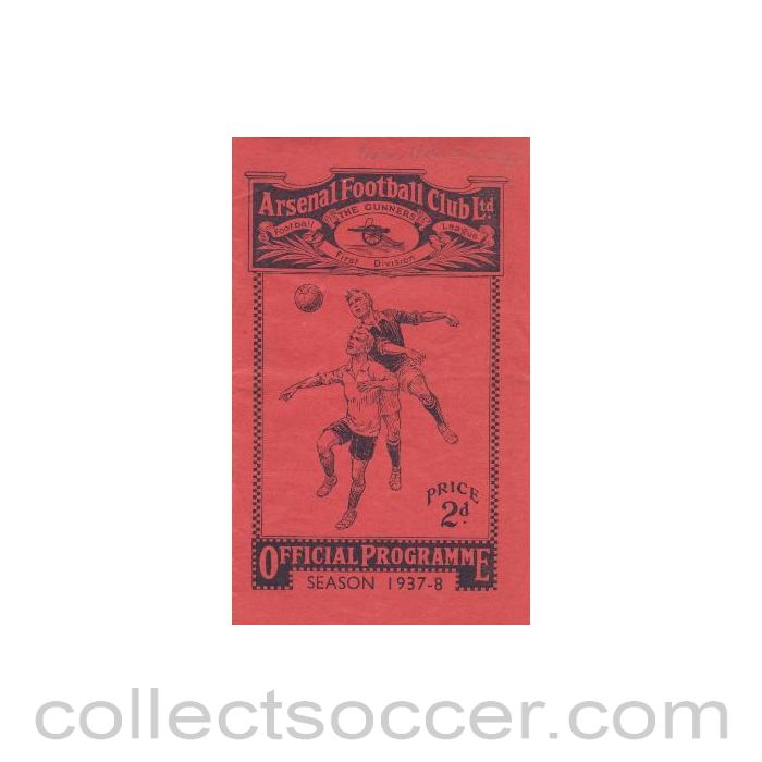 1938 - Arsenal v Preston North End official programme 12/02/1938