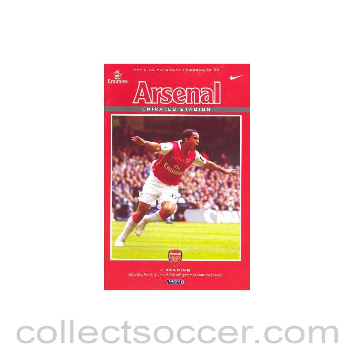 2007 - Arsenal v Reading official programme 03/03/2007