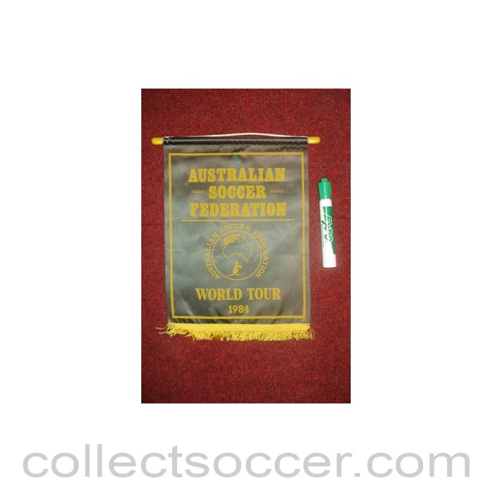 1984 - Australian Soccer Federation World Tour 1984 Pennant once property of the football referee Neil Midgley