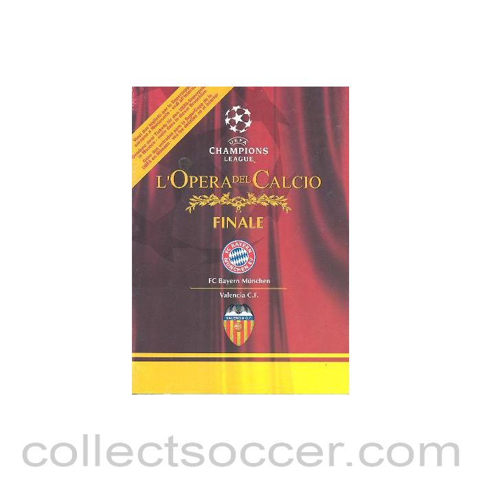 2001 Champions League Final Bayern Munich v Valencia brochure 23/05/2001