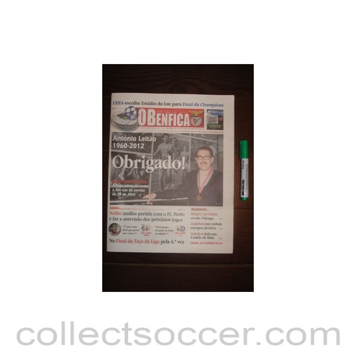 2012 - Benfica v Chelsea newspaper-programme 27/03/2012 Champions League