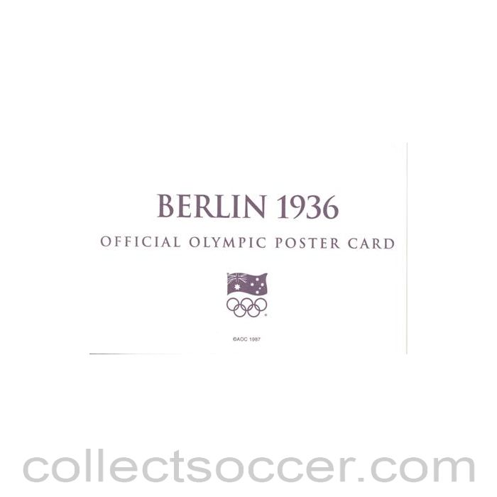 1936 - Berlin 1936 Official Olympic Poster Card