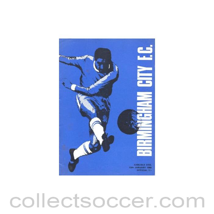 1968 - Birmingham City v Carlisle United official programme 13/01/1968