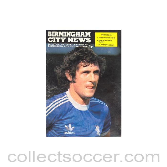 1979 - Birmingham City v Norwich City official programme 27/03/1979 Football League