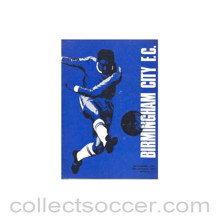 1967 - Birmingham City v Rotherham United official programme 28/10/1967