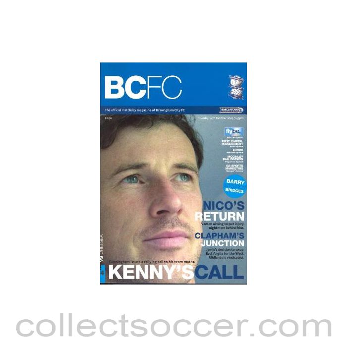 2003 - Birmingham City vChelsea official programme 14/10/2003