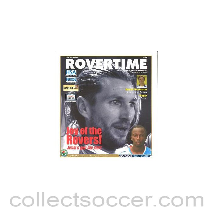 2005 - Blackburn Rovers vChelsea official programme 02/02/2005 Rovertime