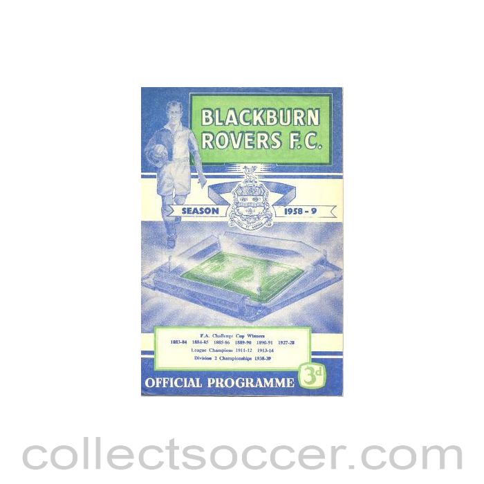 1958 - Blackburn Rovers vChelsea official programme 25/12/1958