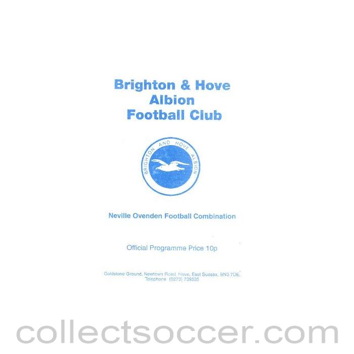 1991 - Brighton & Hove Albion vChelsea official programme 16/10/1991