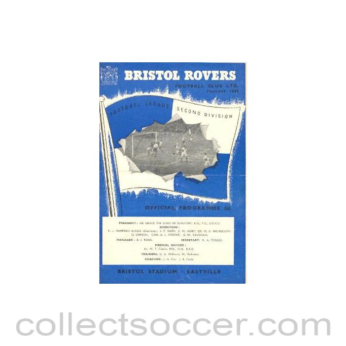 1961 - Bristol Rovers v Chelsea official programme 28/01/1961