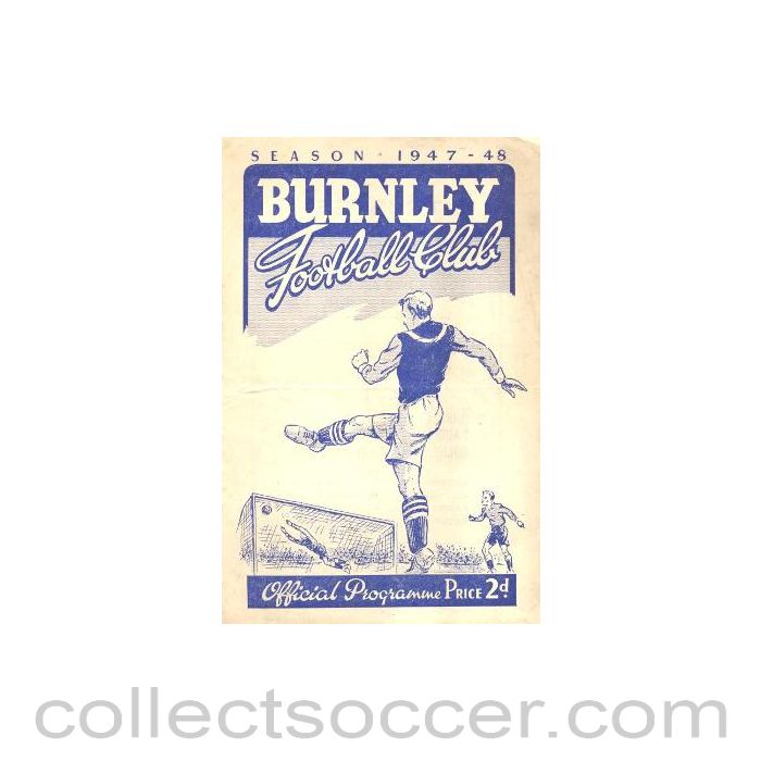 1947 - Burnley v Blackpool official programme 11/10/1947