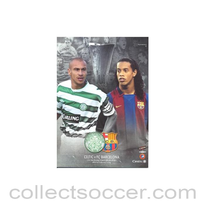 2004 Celtic v Barcelona official programme 11/03/2004