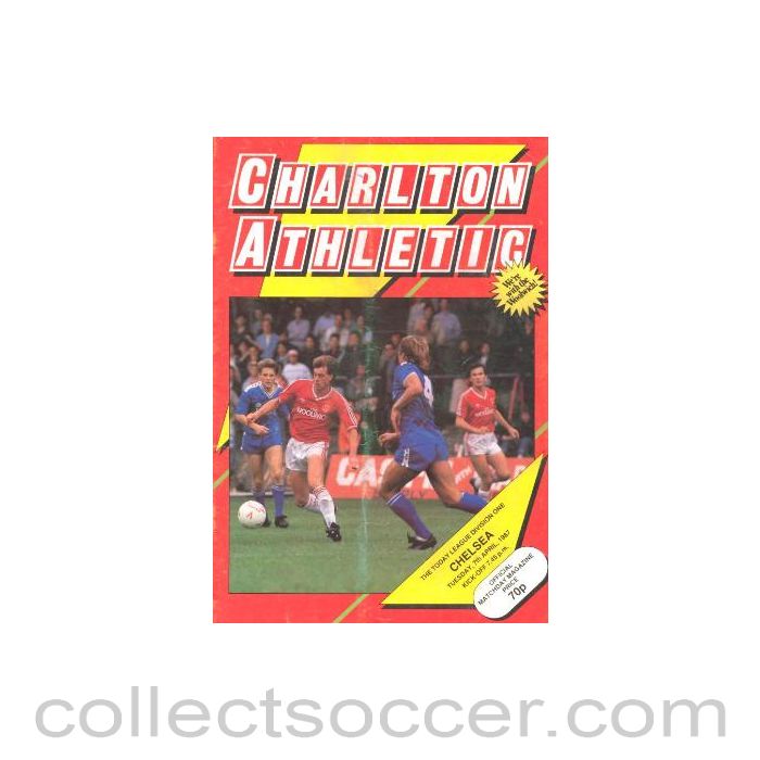 1987 - Charlton Athletic vChelsea official programme 07/04/1987