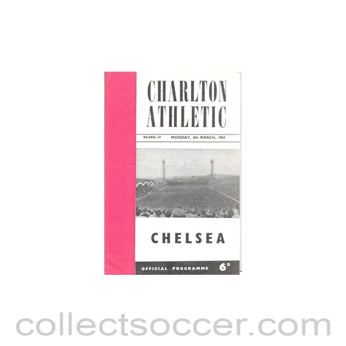 1963 - Charlton Athletic v Chelsea football programme 04/03/1963