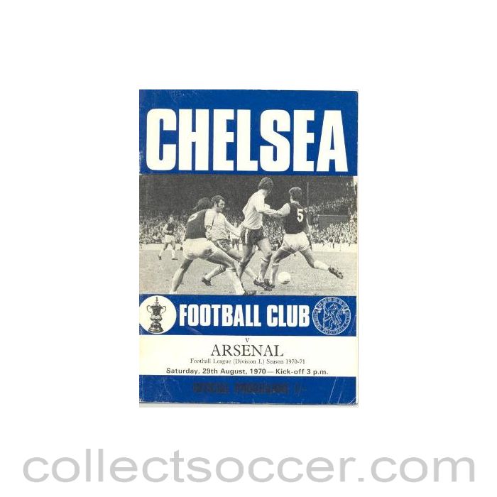 1970 - Chelsea v Arsenal official programme 29/08/1970