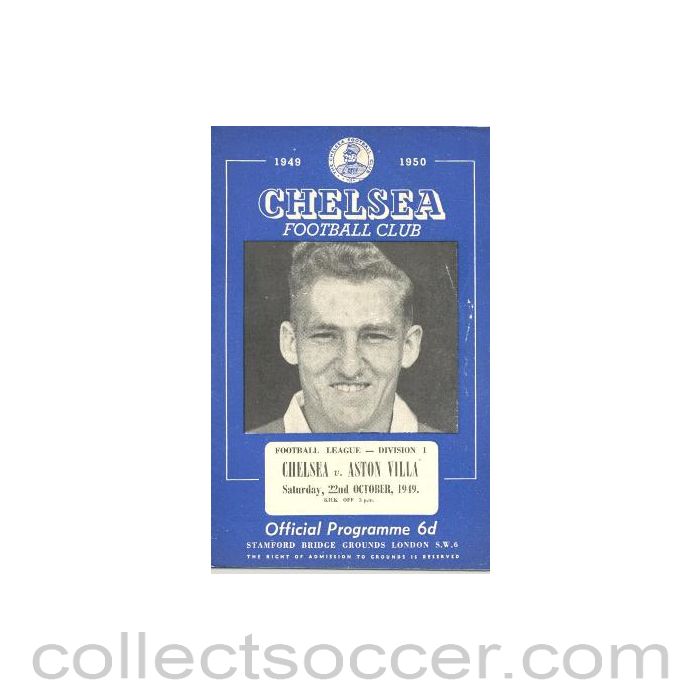 1949 - Chelsea v Aston Villa official programme 22/10/1949