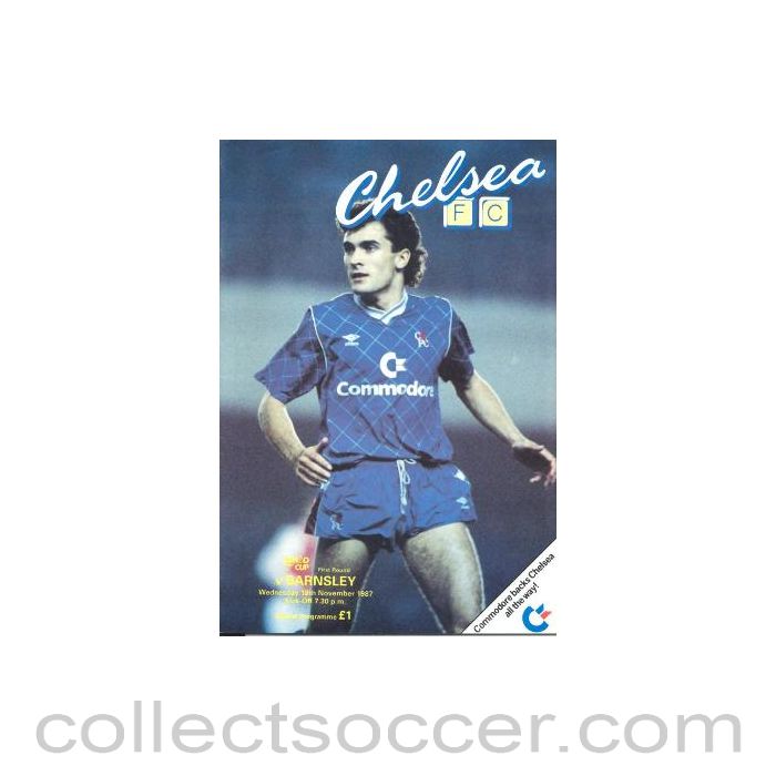 1987 - Chelsea v Barnsley official programme 18/11/1987