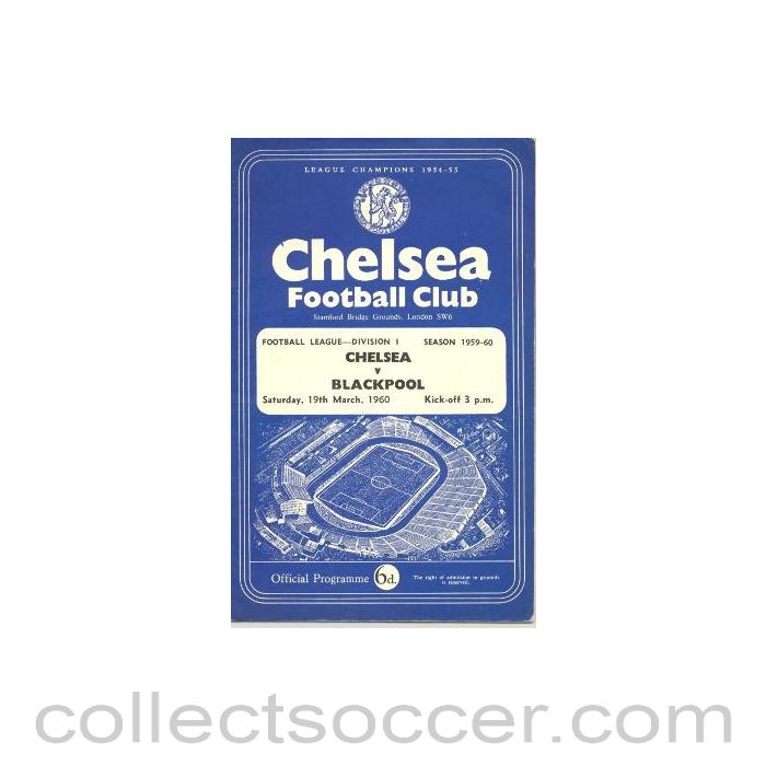 1960 - Chelsea v Blackpool official programme 19/03/1960