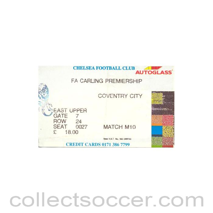 Chelsea v Coventry City used ticket of an unknown season Premier League