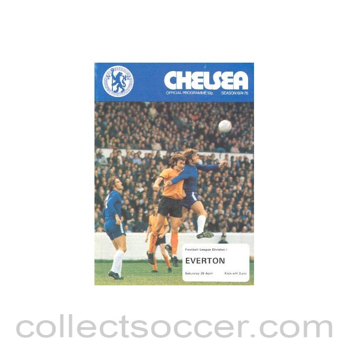 1975 - Chelsea v Everton official programme 26/04/1975