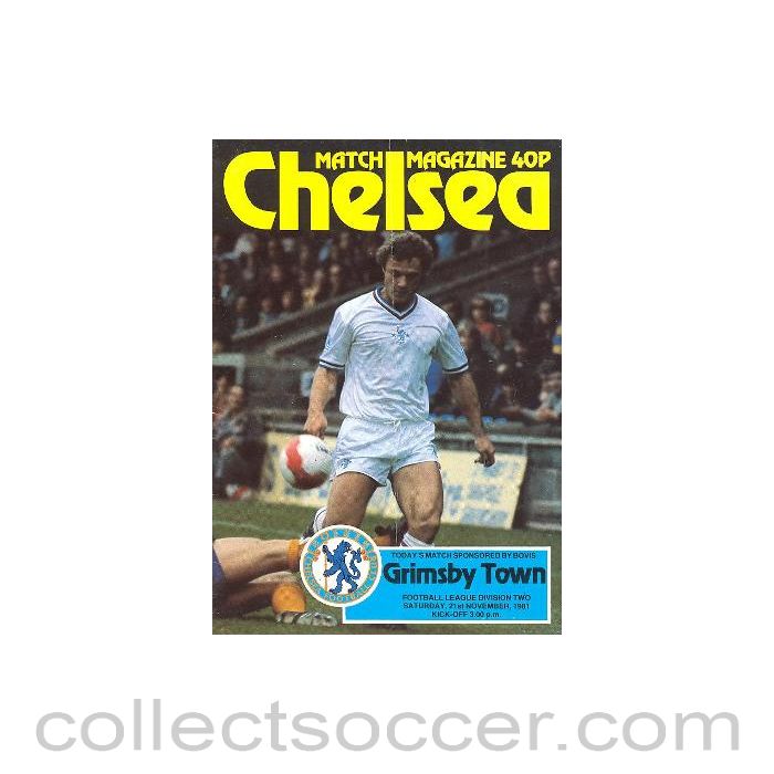 1981 - Chelsea v Grimsby Town official programme 21/11/1981