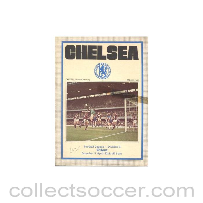 1976 - Chelsea v Leyton Orient official programme 17/04/1976